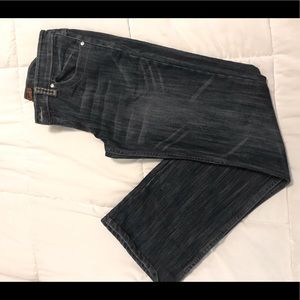 Deep blue boot cut jeans